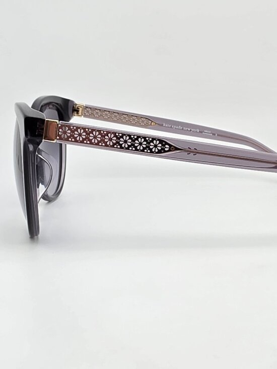 Kate Spade Kinsley Black Crystal Grey Frame Grey Gadient Lens Cat Eye Sunglasses main image 10